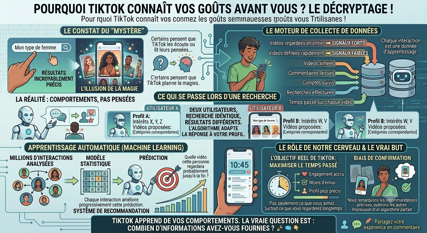 Pourquoi TikTok semble connaître vos goûts avant vous ?